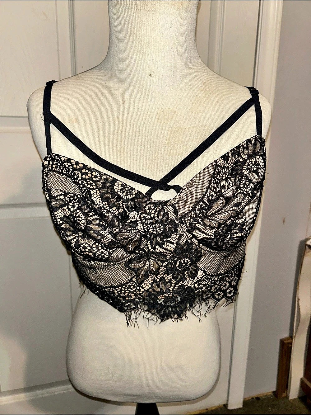 rue21 Black Floral Lace Bra